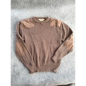 The Sundays Sportswear mens L vintage retro style knit sweater grandpacore brown